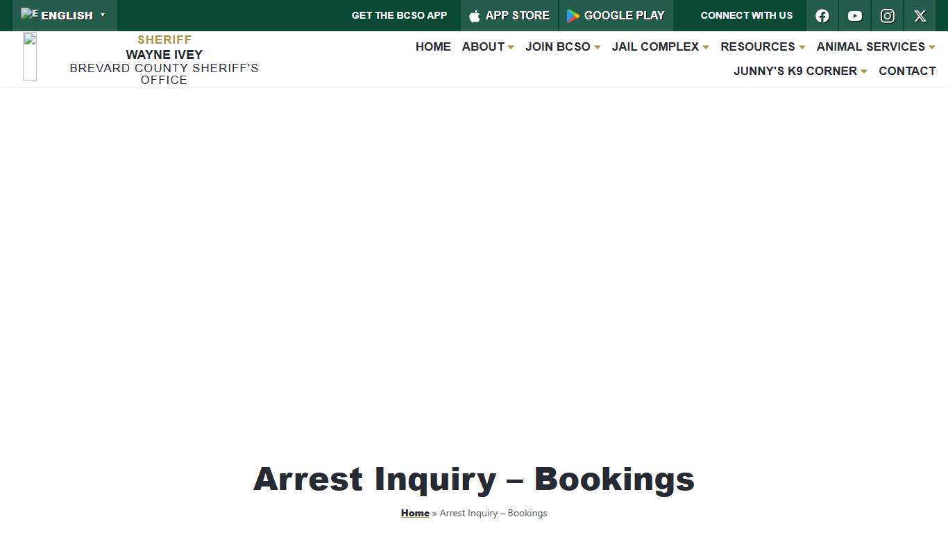 Arrest Inquiry – Bookings BCSO